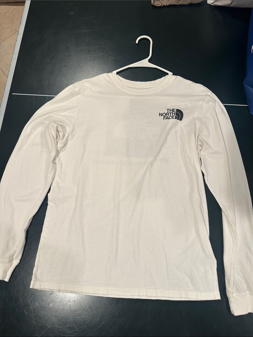 The North Face White Long-Sleeve Logo Shirt